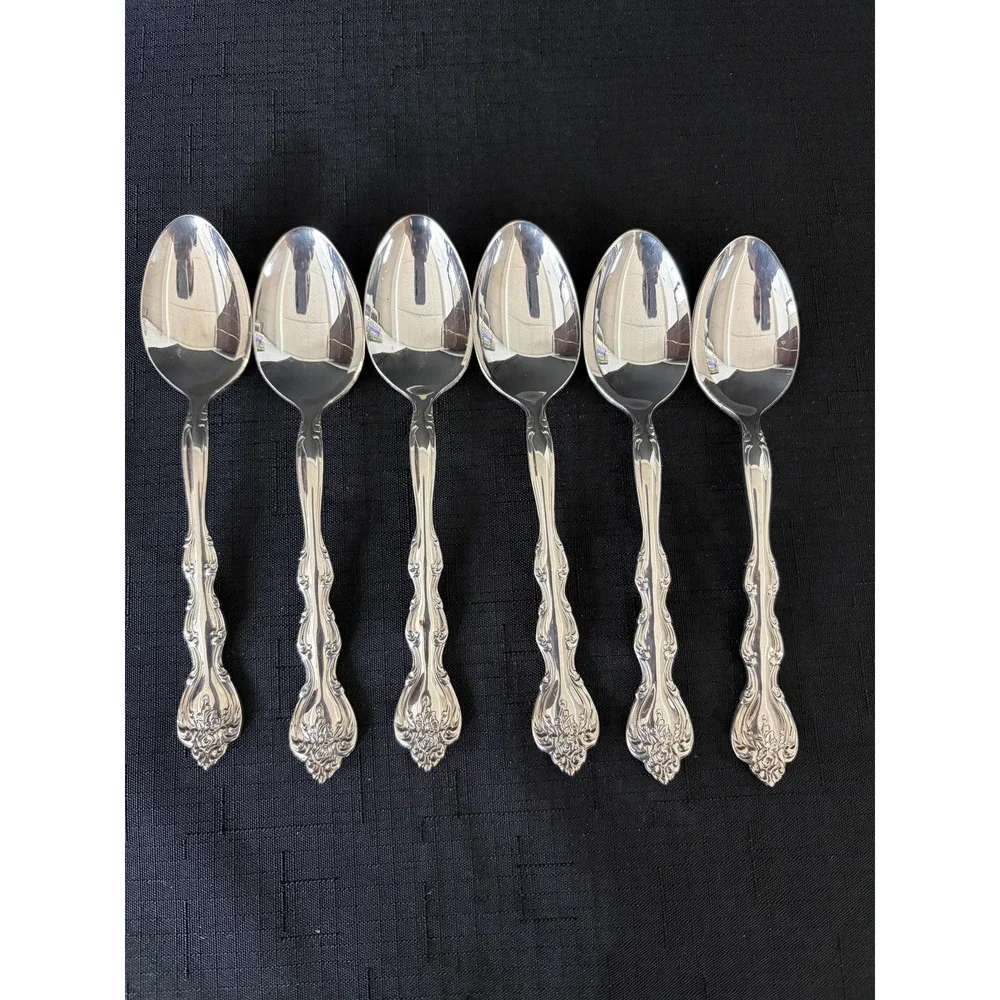 International Silverplate Ornate Forks & Teaspoons Flatware Baroque Rococo Style